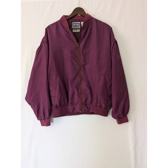 Vintage 90s Y2K Details Express 2-Piece Silk Track Suite Jacket Joggers Size L - Picture 2 of 16